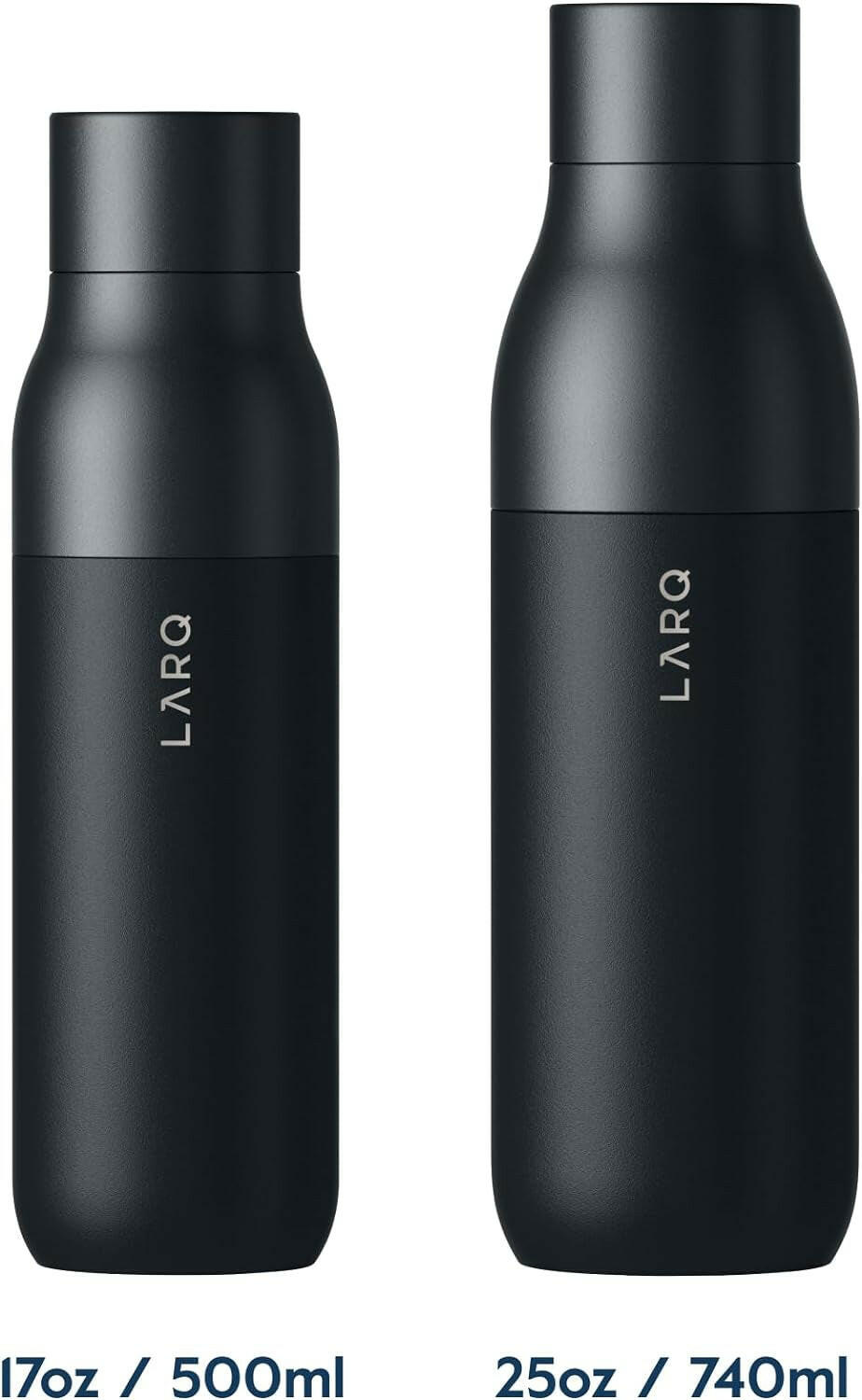 Bottle Twist Top 17Oz - Insulated Stainless Steel Water Bottle | Thermos, BPA Free | Reusable Water Bottle for Camping, Office, and Travel | Keep Drinks Cold and Hot, Obsidian Black