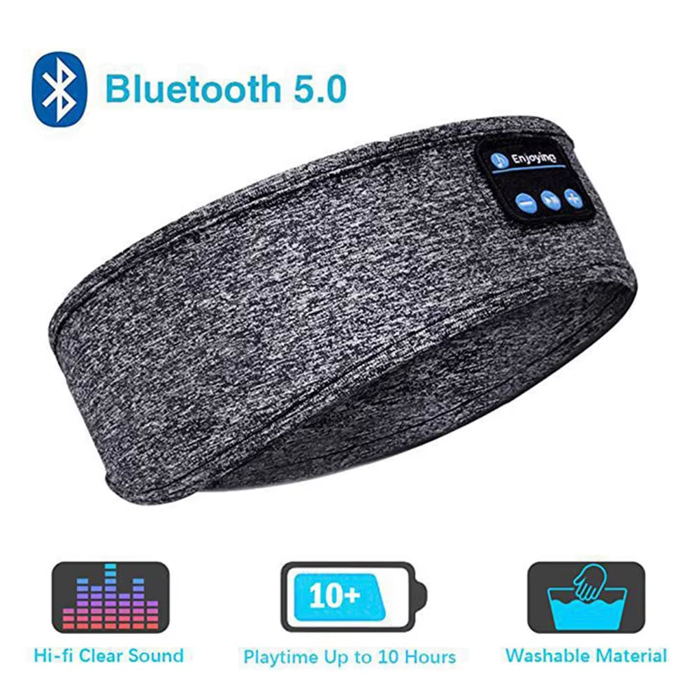 Bluetooth-Compatible Music Headband Wireless Headphone Headband for Sports Yoga Running Stereo Earphone Sleep Headset Headscarf