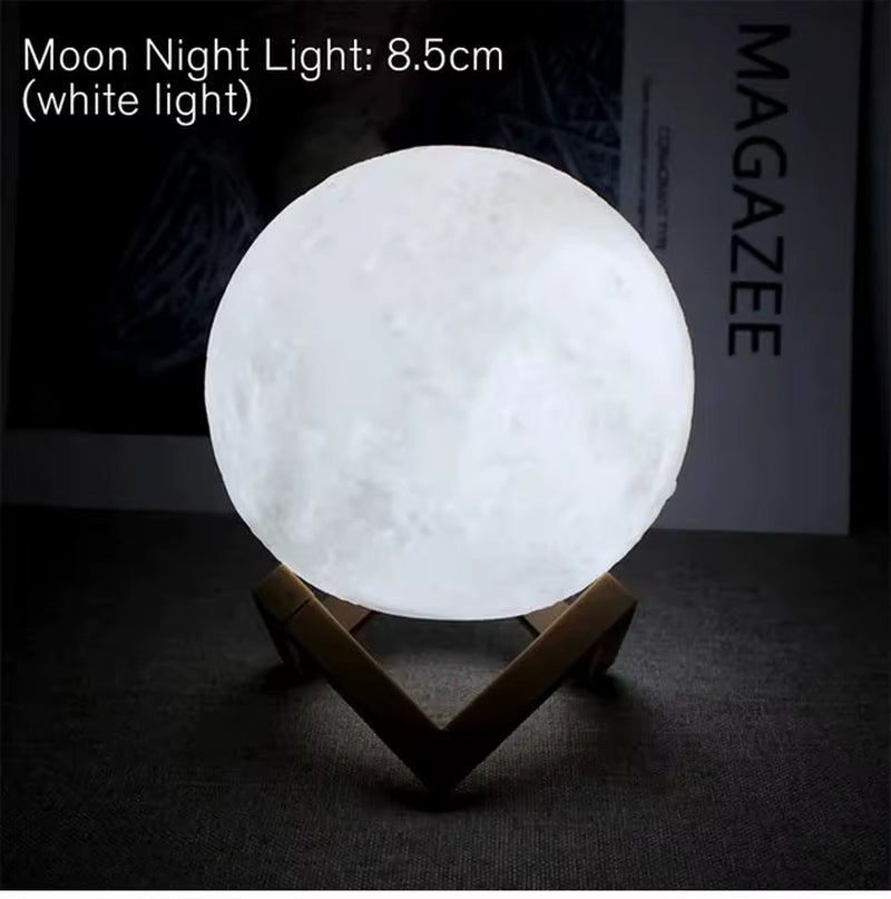 D5 Moon Box Lamp LED Night Light Battery Powered with Stand Starry Lamp Bedroom Decor Night Lights Kids Gift Moon Lamp Xmas Gift