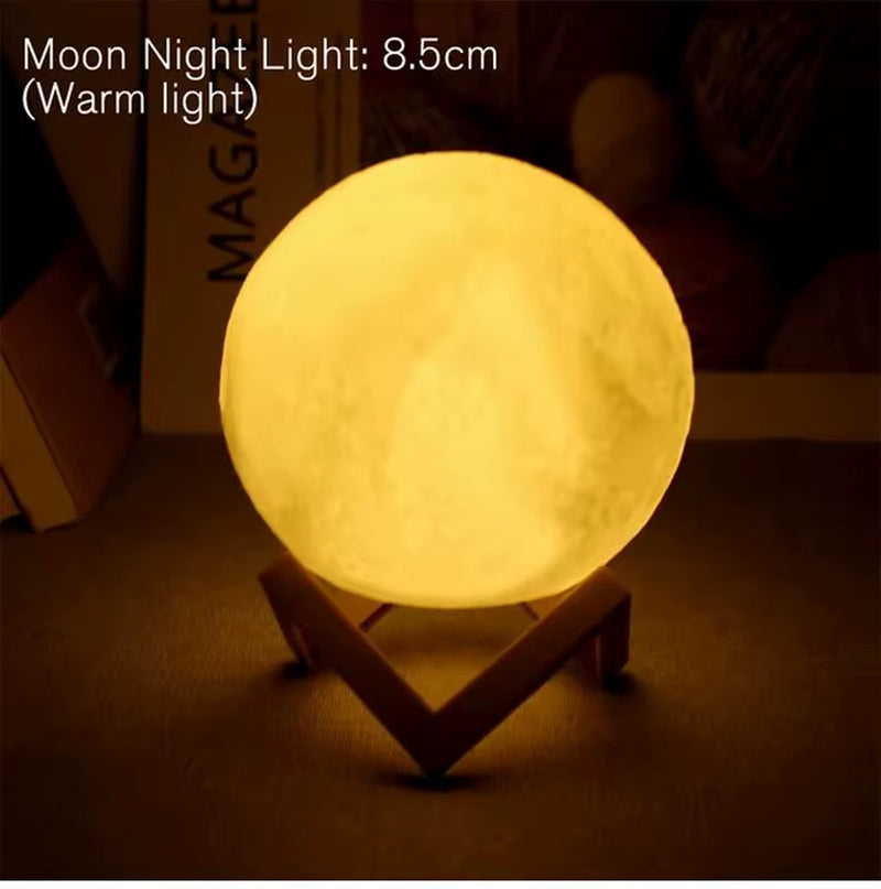 D5 Moon Box Lamp LED Night Light Battery Powered with Stand Starry Lamp Bedroom Decor Night Lights Kids Gift Moon Lamp Xmas Gift